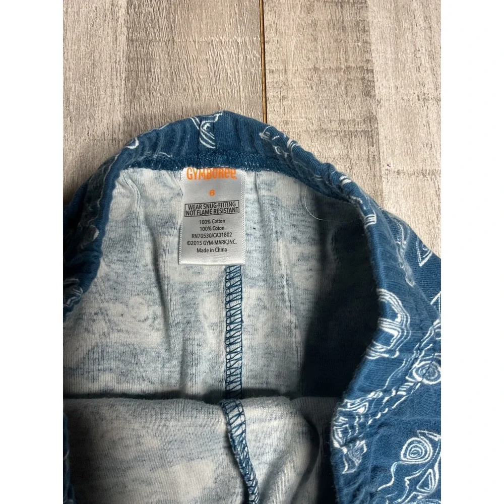 Gymboree Boys Blue Vintage Car Print Pajama Set 2-Piece Cotton Snug Fit Size 6